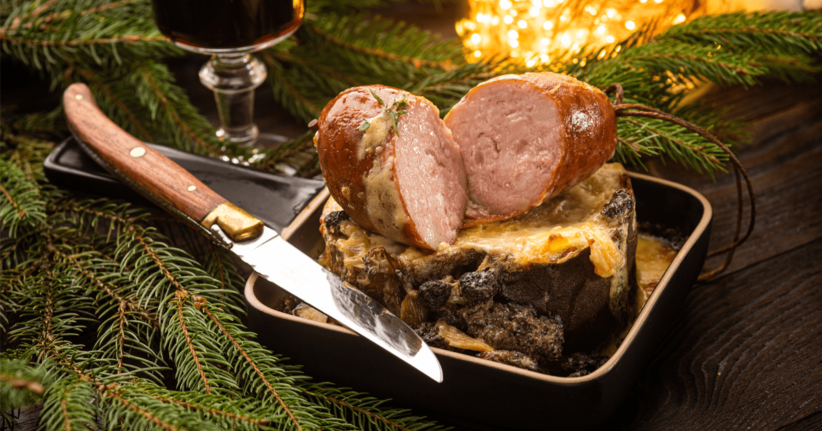 Recette Croûte de Mont d’Or, saucisse de Morteau et morilles